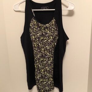 Be Inspired  sports top, black, yellow . Sz S